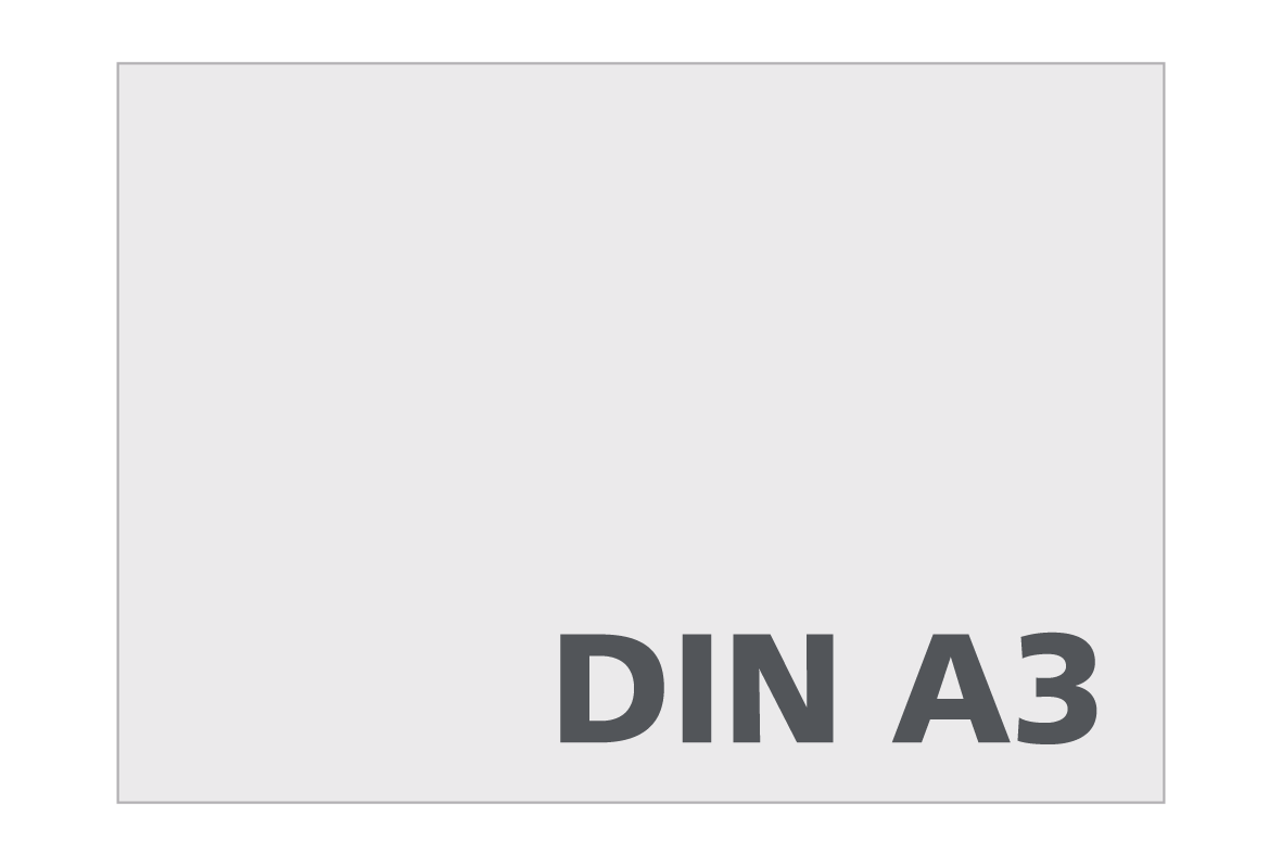 DIN A3: 29,7 cm x 42,0 cm