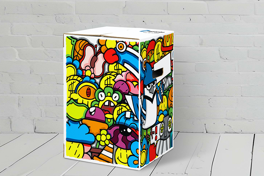 Hocker (EB-Welle) bedruckt